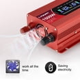 thumbnail image 2 of 750W 1500W Peak Modified Sine Wave Power Inverter DC 12V to AC 110V Converter with 2AC+2USB, LCD Display for Car, RV, Camping & Home Backup Red, 2 of 10