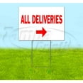 thumbnail image 1 of All Deliveries Right (18" x 24") Yard Sign, Includes Metal Step Stake, 1 of 6