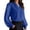 *Blue, variant on Women's V Neck Lace Long Puff Sleeve Chiffon Blouse,Elegant Solid Office Casual Dressy Top Purple,Women's Plus M