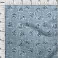 thumbnail image 3 of oneOone Rayon Turquoise Blue Fabric Abstract Floral Leaf With Stripes Sewing Craft Projects Fabric Prints By Yard 56 Inch Wide, 3 of 4