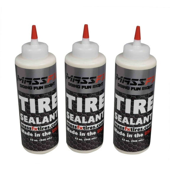 MASSFX Premium Flat Tire Sealant 32 oz - Prevents & Seals - Made in USA (3 pk)