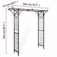thumbnail image 2 of vidaXL Garden Arch, Arch Trellis, Metal Arch, Weather-Resistant, 80.3"H x 78.7"W Black, 2 of 5
