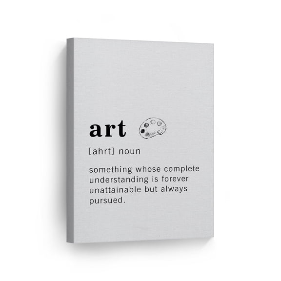 Smile Art Design Funny Noun Dictionary Definition of Art Canvas Print Inspirational Quote Sign Office Living Room Bedroom Bathroom Wall Decor Wall Art Home Decor Ready to Hang Made in USA 12x8