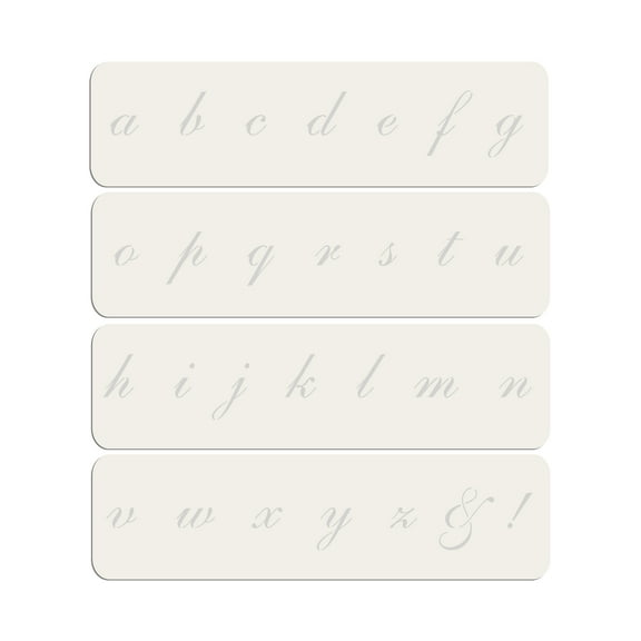 1.25" Small Lowercase Script Cake Stencil SKU# C1071 by Designer Stencils
