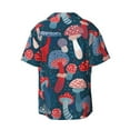 thumbnail image 2 of Disketp Men's Hawaiian Colorful Mushrooms Print Shirts Button Down Holiday Beach Shirts-Large, 2 of 7