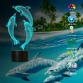 thumbnail image 5 of Night Light for Kids Ocean Dolphin 3D Night Light Porpoise Bedside Lamp with Remote Control 16 Color Changing Xmas Halloween Birthday Gift for Child Baby Girl, 5 of 7