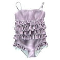 thumbnail image 3 of TOWED22 Girls One Piece Swimsuit Beach Bathing Suit Swimwear for Kids Children Swimming Suit(Purple,4-5 Years), 3 of 9