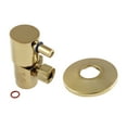 thumbnail image 2 of Kingston Brass CD43305DLK 1/2" FIP x 3/8" O.D. Anti-Seize Deluxe Quarter-Turn Ceramic Hardisc Cartridge Angle Stop with Flange, Oil Rubbed Bronze, 2 of 6