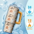 thumbnail image 4 of 30 Oz Halloween Tumbler with Handle and Straw, Ghost Cat Travel Cup Insulated Stainless Steel Tumbler, Ghost Halloween Gifts for Women Adults Teenagers, 4 of 5