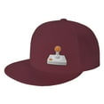 thumbnail image 1 of DouZhe Flat Brim Cap Snapback Hat, Game Joystick Controller Prints Adjustable Red Adult Baseball Cap, 1 of 6