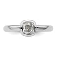 thumbnail image 2 of Sterling Silver Cushion Cut White Topaz Ring, 2 of 5