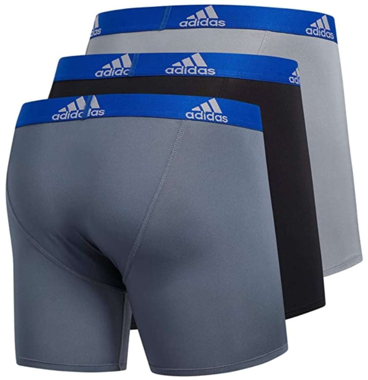 adidas Men's Performance Long Boxer Brief Underwear (3-Pack), Onix  Grey/Black/Grey, Large : : Clothing, Shoes & Accessories
