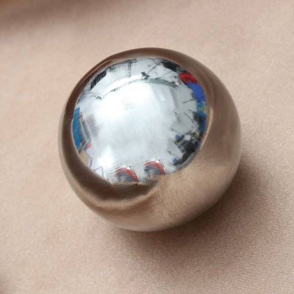 Worgeous  38 MM Mirror Polishing Ball Garden Decoration Hollow Silver
