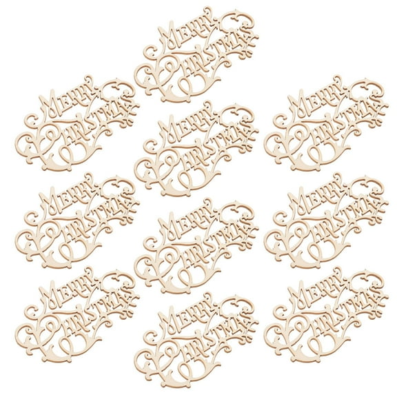 FELTECHELECTR 10Pcs Unfinished Wood Crafts to Paint Ornaments for Families Wall and Shop Window Decoration
