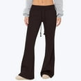 thumbnail image 3 of Womens Flare Sweatpants, Comdrip Flare Leggings for Women High Waisted Flared Yoga Pants Soft Wide Leg Sweatpants Bell Bottoms Women's Sweatpants Coffee, S, 3 of 5
