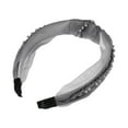 thumbnail image 7 of Unique Bargains 1 Pcs Women Knotted Headbands Fashion Bead Knot Headband Hair Accessories Gray, 7 of 7