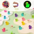 thumbnail image 5 of sixwipe 80 Pack Luminous Mini Resin Ducks, Mini Ducks Tiny Duck Miniature Duck Figures Wearing Hat, Glow in The Dark DIY Crafts Cake Decor for Micro Landscape Dollhouse Garden, 5 of 8