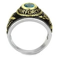thumbnail image 4 of ETERNAL SPARKLES Men's USA Air Force Military Patriotic Ring Blue Stone - Two-Tone, 4 of 7