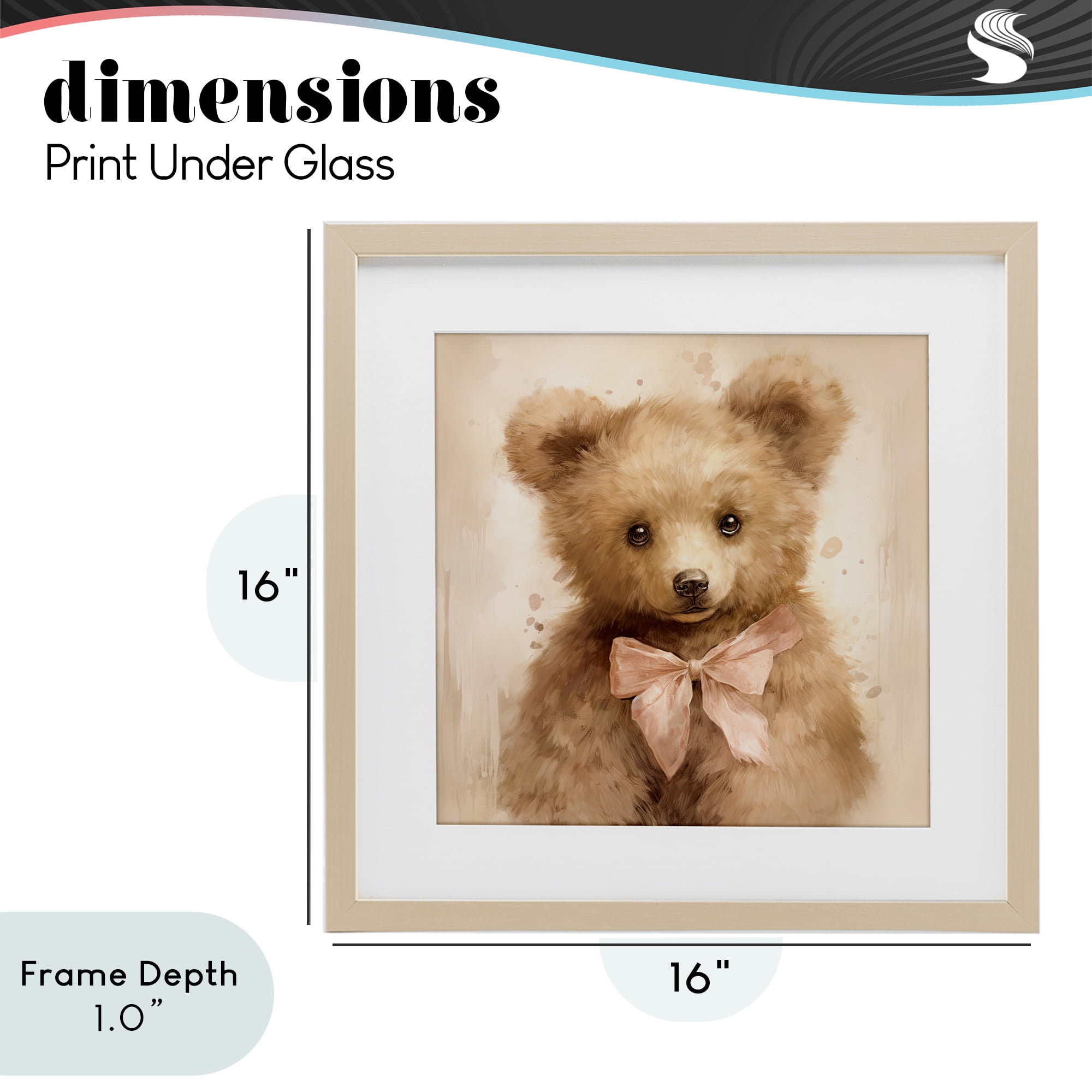 Stupell Industries Little Baby Bear Birch Framed Print Under Glass, design by Tina LeCour