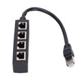 thumbnail image 1 of Adaptador divisor RJ45 de 1 a 4 puertos, transmisión suave, excelente conexión, adaptador de Cable de red, 1 of 8