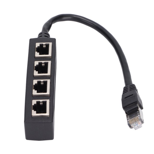 Adaptador divisor RJ45 de 1 a 4 puertos, transmisión suave, excelente conexión, adaptador de Cable de red