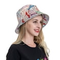 thumbnail image 4 of Balery Passport Stamp Sun Hats for Men Women Bucket Hat UPF 50+ Buckey Hat Boonie Hat Foldable UV Protection Hiking Beach Fishing Summer, 4 of 9