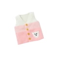 thumbnail image 2 of Qiylii Baby’s Cartoon Bear Knitted Vest, Sleeve V-neck Jacquard Sweater, 2 of 9