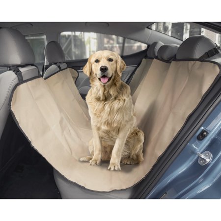 Precious Tails Co-Pilot Waterproof Dog Car Seat Cover  Camel  Large  53 L x 53 W x .25 H