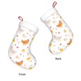 thumbnail image 3 of Daiia Funny Chicken Print Christmas Stocking，18"Large Knitted Xmas Stocking for Kids, Family Stocking for Fireplace Christmas Holiday Party Decoration, 3 of 7