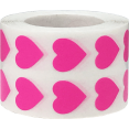 thumbnail image 2 of Hot Pink Heart Stickers, 0.5 Inch Wide, 1000 Labels on a Roll, 2 of 3