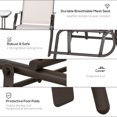 thumbnail image 5 of Patio Furniture Sets Outsunny Outdoor Glider Chairs with Coffee Table, Patio 2-Seat Rocking Chair Swing Loveseat with Breathable Sling for Backyard, Garden, and Porch, Beige,Outdoor Dining Sets, 5 of 10