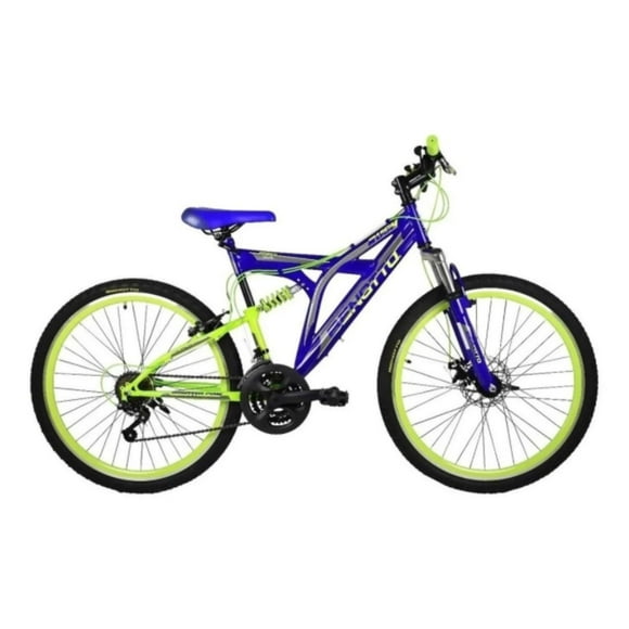 Bicicleta Montaña Rodada 26 21 Velocidades Rush Benotto BICICLETA RUSH C/AMORT-SUSP DEL Y FRENO DISC DEL R-26 21VEL (Negro/Naranja)