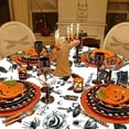 thumbnail image 2 of Nappe d'Halloween Toile d'Araignée Nappe pour Table Ronde Ovale Rectangulaire, Imperméable, Durable, Réutilisable Visage de Citrouille Nappe pour Décoration de Fête d'Halloween - 54x72 Pouces, 2 of 5
