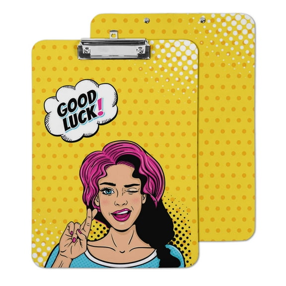 Inkdotpot Dry Erase Double Sided Clipboard Feminist Pop Art Printed Paperboard Clipboard With Free Marker & Duster