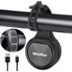 thumbnail image 1 of Timbre de bicicleta con alarma antirrobo, Jormftte, USB, Negro, 1 of 5