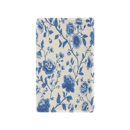 IAUYY Retardant PC Material Unused Outlet Cover Switch Plate Covers Easy DIY Installation with Screws Light Switch Cover Plate Blue and White Flowers