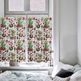 thumbnail image 4 of Christmas Kitchen Curtain 2 Panels Tiers Curtains 45 Inch Length, Western Cow Cactus Xmas Balls Botanical Curtains Rod Pocket Curtains Window Drapes Treatment Window Cafe Curtains, 4 of 5