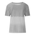 thumbnail image 4 of Blusa holgada de manga corta con cuello redondo y estampado a la moda para mujer Pompotops  hfajkhk130710, 4 of 5
