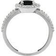 thumbnail image 3 of Rag Jewels 2.45 Ct Round Cut Black Diamond Wedding Engagement Thanksgiving Christmas Halo Ring 14K White Gold Plated 925 Sterling Silver For Women's -4, 3 of 3