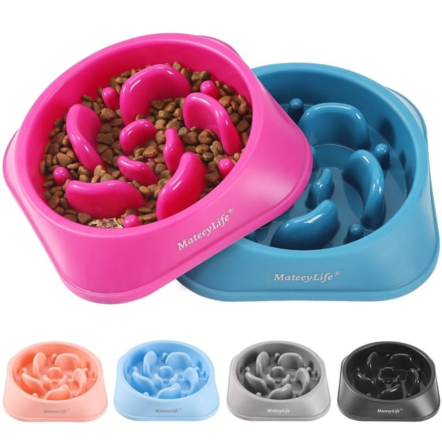 Cuencos para perros MateeyLife con alimentación lenta, 2 unidades, para mascotas de todas las razas