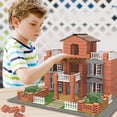 thumbnail image 3 of Bloques de construcción de Mini casa de ladrillo para niños y niñas, juguete educativo de simulación, Villa, granja, cabaña, DIY, 3 of 4