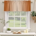 thumbnail image 3 of Burnt Orange Ombre Valances for Windows, Decorative Rod Pocket Window Valance Curtains, Modern Gradient Abstract Art Short Curtain Drapes for Kitchen/Bathroom/Living Room, 2 Panels, 54" W x 18" L, 3 of 8