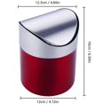 thumbnail image 2 of Mini Poubelle de Table en Acier Inoxydable Poubelle à Couvercle Basculant Mini Poubelle Moderne Poubelle de Table Pratique Mini Poubelle en Acier Inoxydable Plan de Travail, 2 of 5