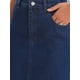 thumbnail image 5 of Falda de mezclilla maxi A Line de cintura alta INSPIRE CHIC para mujer, dobladillo deshilachado, falda de jean casual XL azul profundo, 5 of 6
