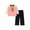 Pink, variant on Tiijoy Girls Outfits Cute Cartoon Color Block Long Sleeve T-Shirt & Pants Set, Sizes 3-4
