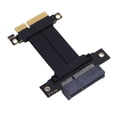 thumbnail image 1 of Graphics Card Extension Cable, PCIe 4.0 X4 Riser Cable Male To Female 180  for M.2 WiFi GPU Sound Card 10cm / 4in, 1 of 7