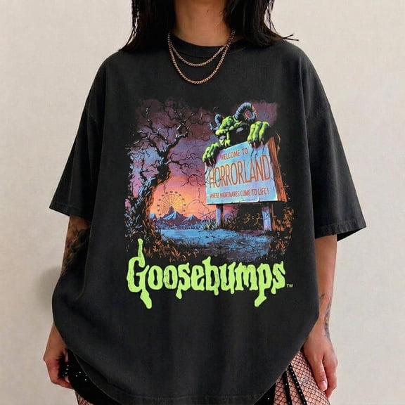 Goosebumps Shirt, Vintage Haunted House Shirt, Horror Graphic Tshirt, Halloween Movie Tee Shirt, Gift For Fans Sizes S-5Xl GooGate