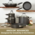 thumbnail image 2 of Anolon Advanced Hard-Anodized Nonstick Cookware Set, 11-Piece, Gray, 2 of 6