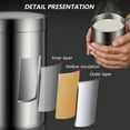 thumbnail image 6 of Mug for camping, Stainless steel, With lid, 210ml, Silver, 6 of 6