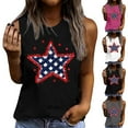 thumbnail image 1 of Wiyuqeen Débardeurs pour Femmes du 4 Juillet Sans Manches à Col Rond avec Étoiles et Rayures T-Shirts Graphiques Respirants Haut pour la Fête de l'Indépendance Liquidation Offre, 1 of 4